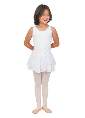 Crystal Sparkle Dance Skirt (White)