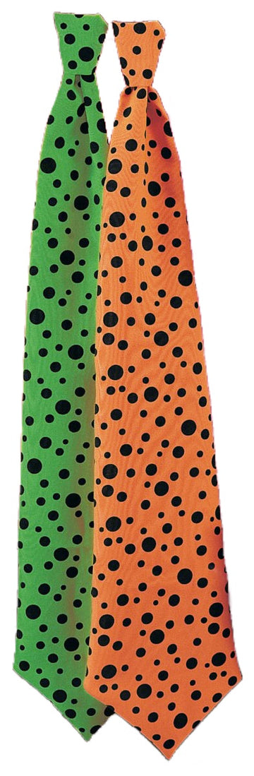 Neon Dotted Clown Tie (Long)