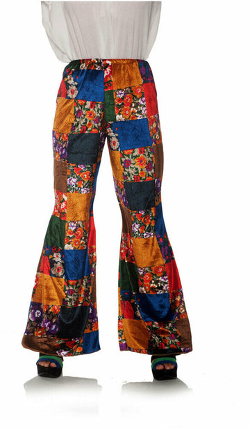 70s Patchwork Bell Bottoms (Adult)