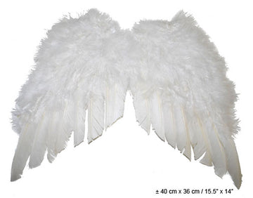 Small Feather Angel Wings (White)