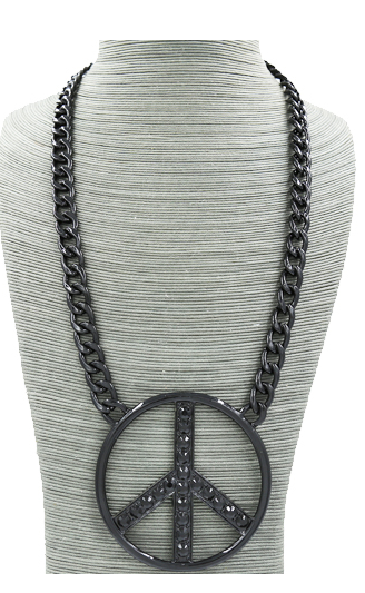 Black Peace Necklace