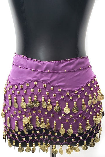 Belly Dance Gold Coin Hip Scarf