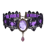 Lace Choker with Teardrop Stone