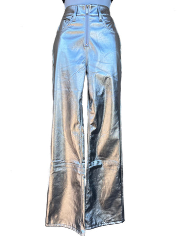 Silver Metallic Jeans (Adult)