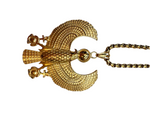 Golden Horus Egyptian Falcon Necklace