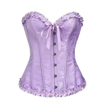 Pastel Brocade Corset (Lavender)