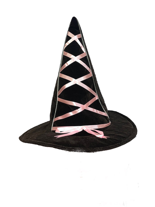 Velvet Lace Up Witch Hat