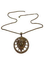 Iced Out Framed Lion Head Necklace