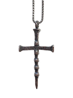 Stainless Steel Death Skull Cross Necklace