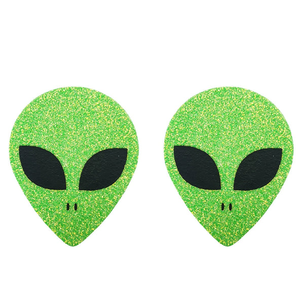 Green Alien Glitter Pasties