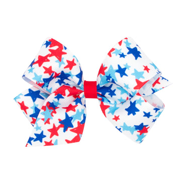 Patriotic Star Print Bow
