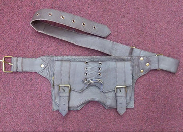 Leather Pocket Belt Buckle Closure