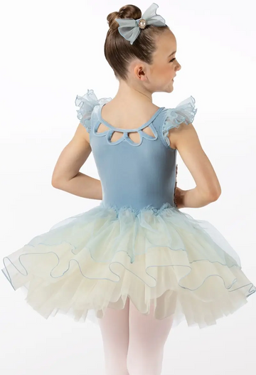 Child Velvet Cinderella Dance Dress (Lt. Blue)