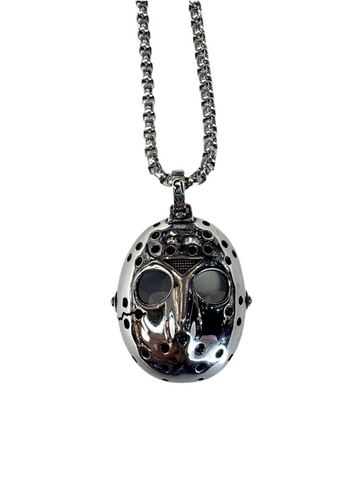 Stainless Steel Jason Hockey Mask Necklace