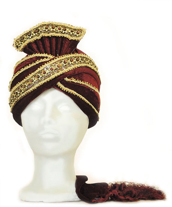 Deluxe Burgundy Turban