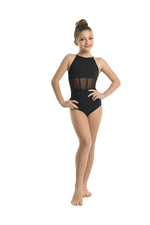 Halter Corseted Mesh Inset Leotard (Child)