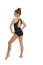 Halter Corseted Mesh Inset Leotard (Child)
