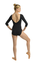 Pinch Front 3/4 Sleeve Leotard (Adult)