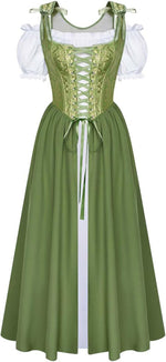 Renaissance Corset Bodice & Overdress (Green)