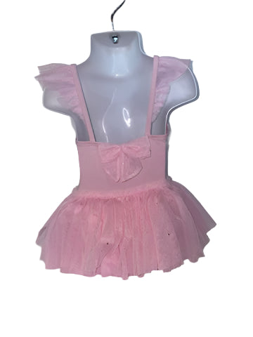 Penelope Flutter Sleeve Dress (Light Pink)