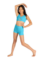 Evlynn Crop Top (Child, Blue Lagoon)