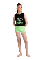 Live Love Dance Tank (Child, Green)