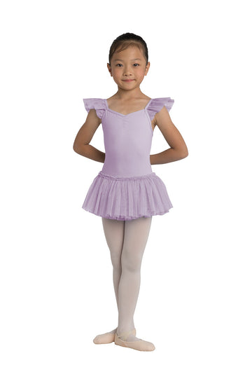 Penelope Flutter Sleeve Dress (Lavender)