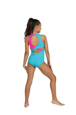 Chayce Leotard (Child, Blue/Pink)