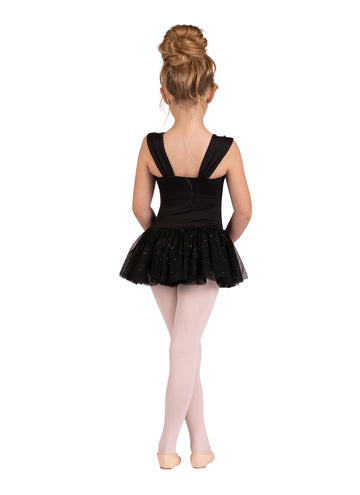 Minka Glitter Tank Tutu Dress (Black)