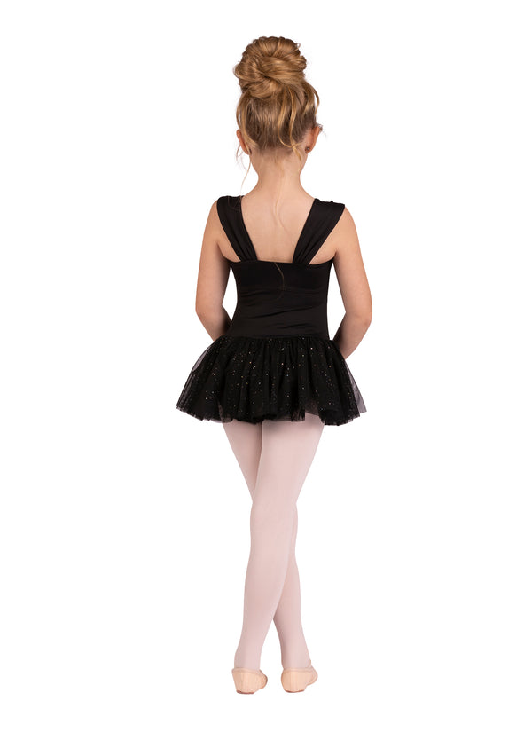 Minka Glitter Tank Tutu Dress (Black)