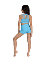 Rue Cutaway Crop Top (Child, Blue Lagoon)