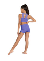 Rue Cutaway Crop Top (Bright Lavender)