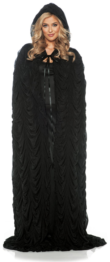 Deluxe Black Coffin Cape (Adult)