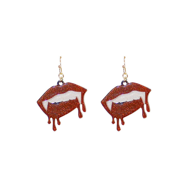 Bloody Vampire Fangs Earrings