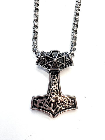 Stainless Steel Thor Hammer Mjolnir Necklace