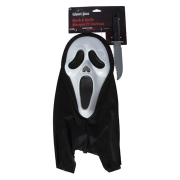 Ghost Face Scream Mask and Knife Set