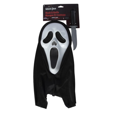 Ghost Face Scream Mask and Knife Set