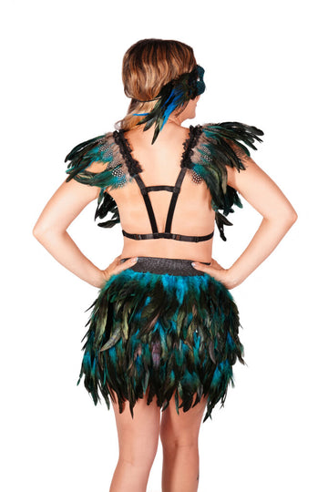 Peacock Feather Top Skirt Set (Adult)