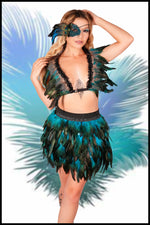 Peacock Feather Top Skirt Set (Adult)