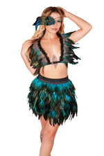 Peacock Feather Top Skirt Set (Adult)