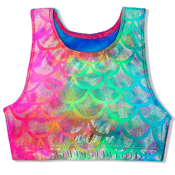 Mermaid Shadow Foil Crop Top (Child)