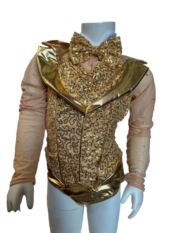 A Chorus Line ONE Gold Sequin Costume Leotard