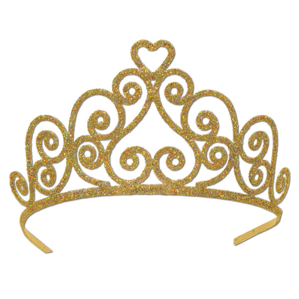 Glitter Tiara Crown (Gold)