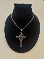 Stainless Silver Celtic Cross Necklace