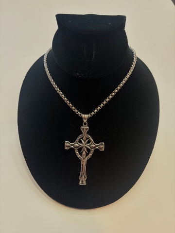 Stainless Silver Celtic Cross Necklace