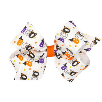 Halloween Print BOO Bow