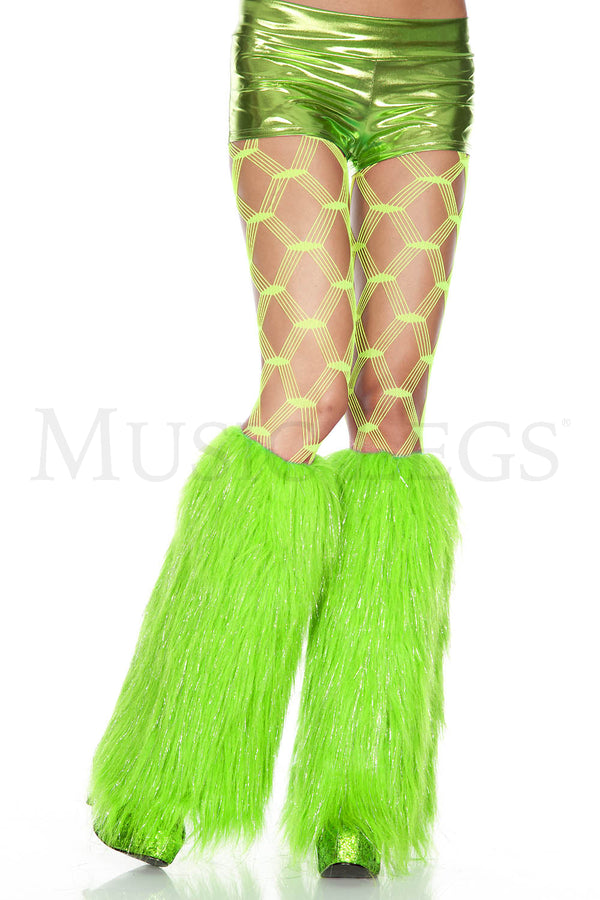 Festival Style Furry Lurex Legwarmers