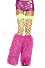 Festival Style Furry Lurex Legwarmers