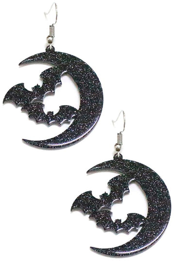 Pendientes Luna y Murciélagos 