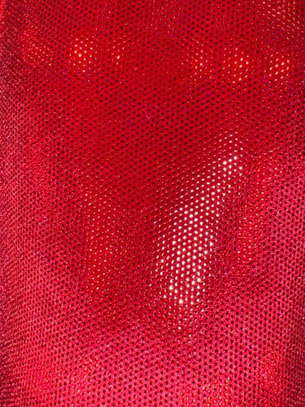 Red Holiday Sparkle Flutter Sleeve Velvet Dance Dress